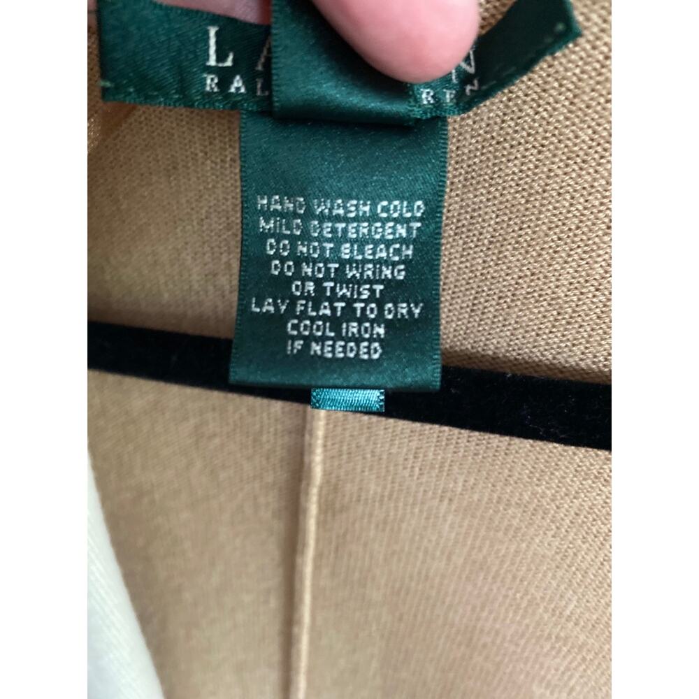 Lauren Ralph Lauren Two-Tone Knit Ruana, cape, shawl size large - Picture 11 of 12